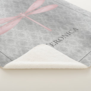 Rosa Dragonfly Damask Sherpadecke