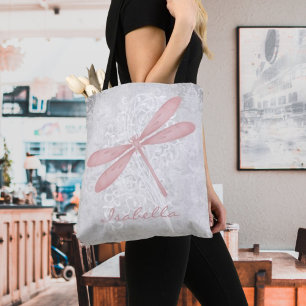 Rosa Dragonfly Personalisiert Totasche