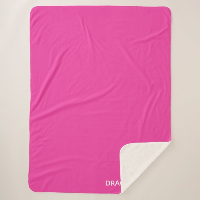 Rosa Dragonfruit Sherpadecke (Vorderseite)