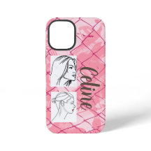 Rosa Drahtnetzhintergrund/bearbeitbare Fotos/Name