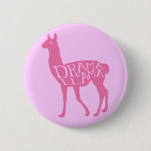 Rosa Drama-Lama Button
