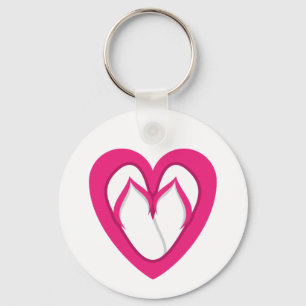 rosa dreh Flop Design 2 Schlüsselanhänger