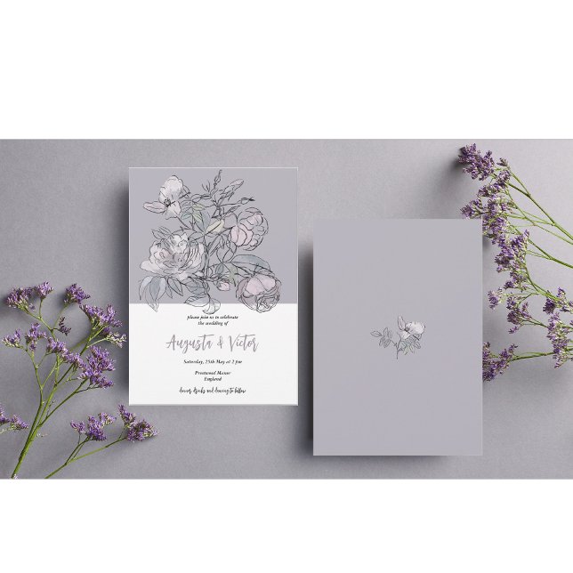 Rosa Drehbuch Elegante Einladung zur Hochzeit (Von Creator hochgeladen)