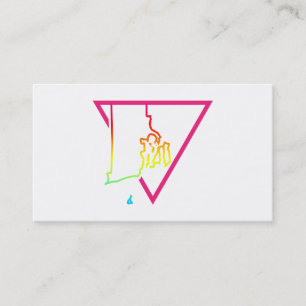 Rosa Dreieck-Insel Visitenkarte