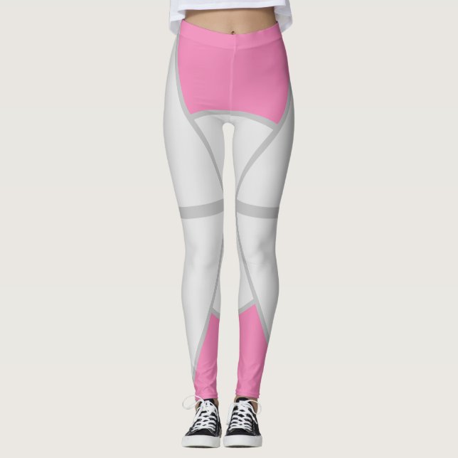 rosa Dreieck Leggings (Vorderseite)