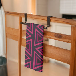 rosa Dreiecke Muster Geschirrtuch