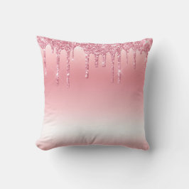 Rosa Driving Glitzer Throw Kissen