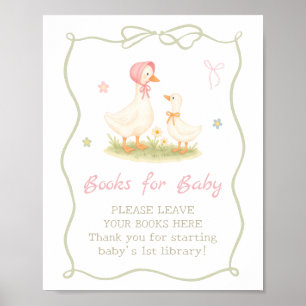 Rosa Dummer Gänschen Baby Bücher fürs Baby zur Bab Poster