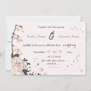 Rosa dunkelgraue Blume phantastisch Einladung