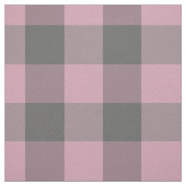 Rosa dunkelgraues Büffel kariert Stoff