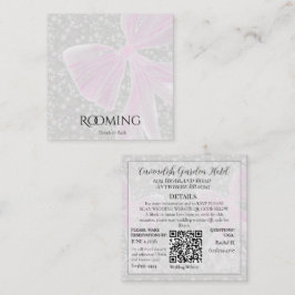Rosa durchscheinendes Schleifenbouquet Zimmerbeleg Begleitkarte
