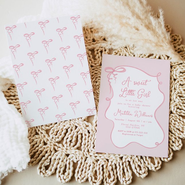 Rosa Duschbrust-Mädchen-Babydusche Einladung (Von Creator hochgeladen)