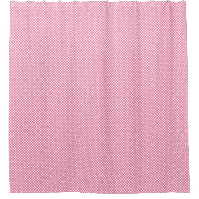 Rosa Duschvorhang mit kleinen weißen (Vorderseite)