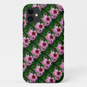 rosa Echinacea-Blumen auf grünem Kasten Case-Mate iPhone Hülle