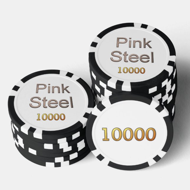 Rosa Edelstahlgold 10K-Poker-Chip Pokerchips (Stapel)