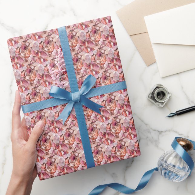Rosa Edelsteine  Geschenkpapier (Schenken)