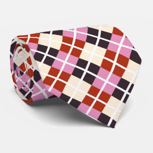 Rosa Eggpflanze Elfenbeinmuster Krawatte