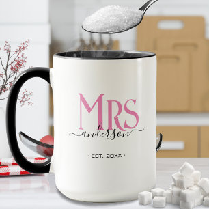 Rosa Ehefrau Braut Frau Hochzeit Hochzeitstag Tasse