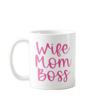 Rosa Ehefrau Mama Boss Tasse für Mama