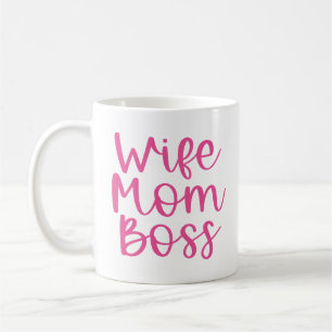 Rosa Ehefrau Mama Boss Tasse für Mama