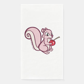 Rosa Eichhörnchen Lange Serviette