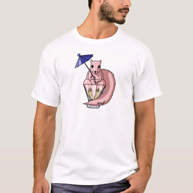 Rosa Eichhörnchen T-Shirt (Vorderseite)