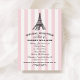 Rosa Eiffelturm Paris Wedding Brautparty Einladung (Von Creator hochgeladen)