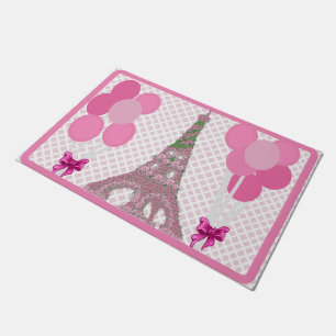 Rosa Eiffelturm Rose Rose Balloons Teppich Doormat Fußmatte