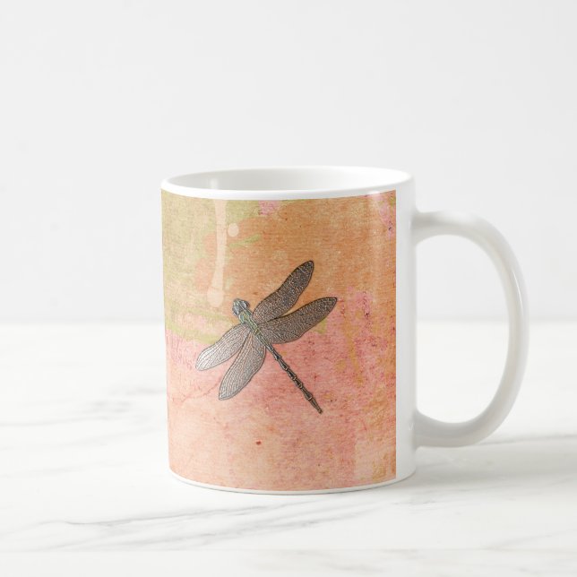 Rosa Eindrücke Dragonfly Tasse (Rechts)