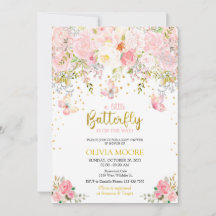 Rosa Eine kleine Schmetterlingsdusche für die Baby