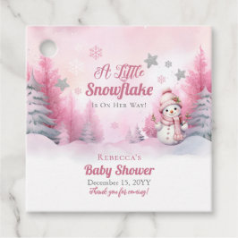 Rosa eine kleine Schneeflocke | Snow Girl Baby Dus Geschenkanhänger