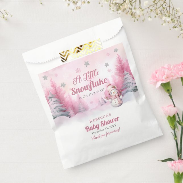 Rosa eine kleine Schneeflocke | Snow Girl Baby Dus Geschenktütchen (Versiegelt)