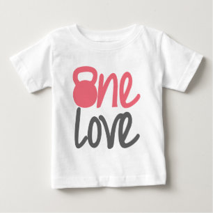 Rosa "eine Liebe " Baby T-shirt