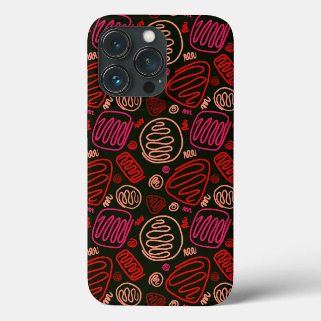 Rosa, eine Linie Abstrakte Formen, Case-Mate iPhone Hülle (Rückseite)