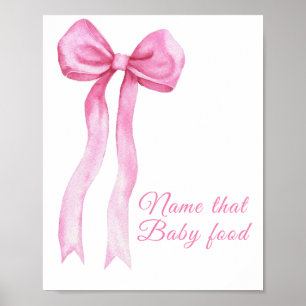 Rosa eine Schleife - Namen für Babynahrung Poster