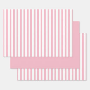 rosa, einfache Streifen Muster Geometrie Geschenkpapier Set