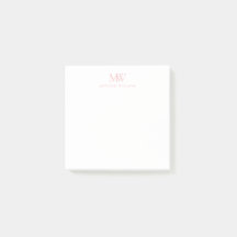 Rosa einfaches elegantes modernes Monogramm