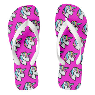 Rosa Einhorn Flip Flops