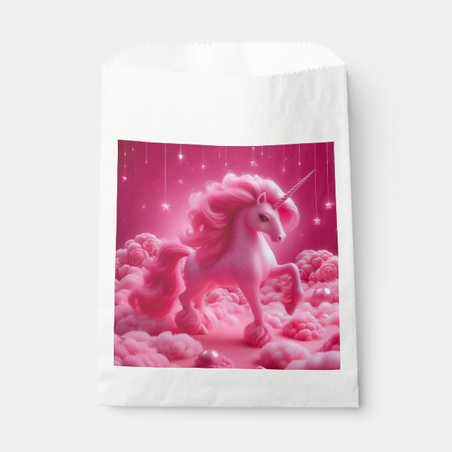 Rosa Einhorn Geschenktütchen (Vorderseite)