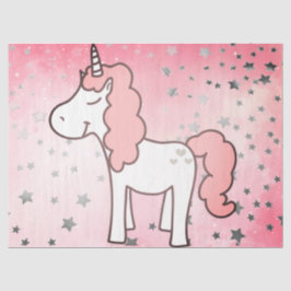 Rosa Einhorn-Gewebe Seidenpapier