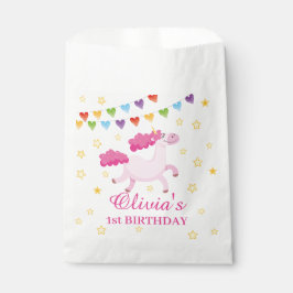 Rosa Einhorn Girly Birthday Magisches Party Geschenktütchen