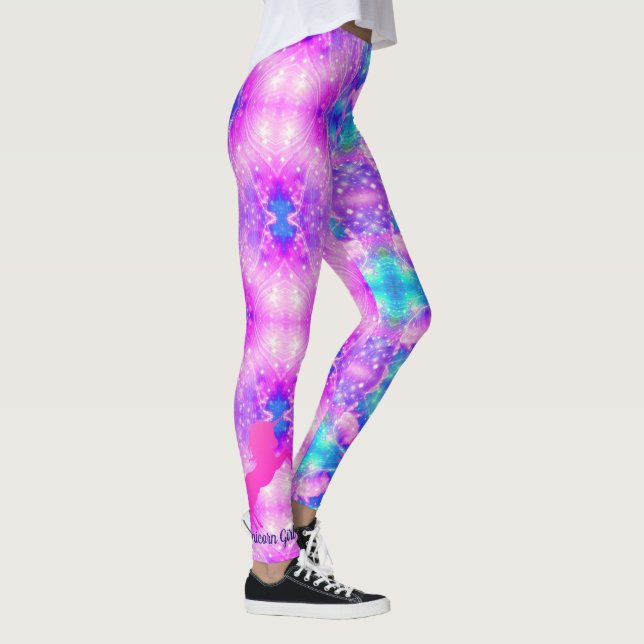 Rosa Einhorn-Individuelle Name-Leggings Yoga Pants Leggings (Rechts)