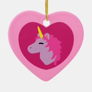 Rosa Einhorn Keramikornament