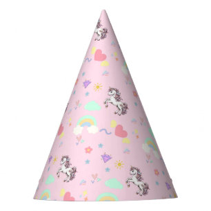 Rosa Einhorn magische Prinzessin Geburtstagskinder Partyhütchen