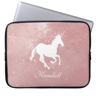Rosa Einhorn Personalisierter Laptop-Sieb Laptopschutzhülle