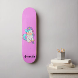 Rosa Einhorn Skateboard