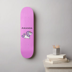 Rosa Einhorn Skateboard