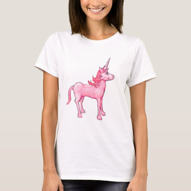 Rosa Einhorn T-Shirt (Vorderseite)