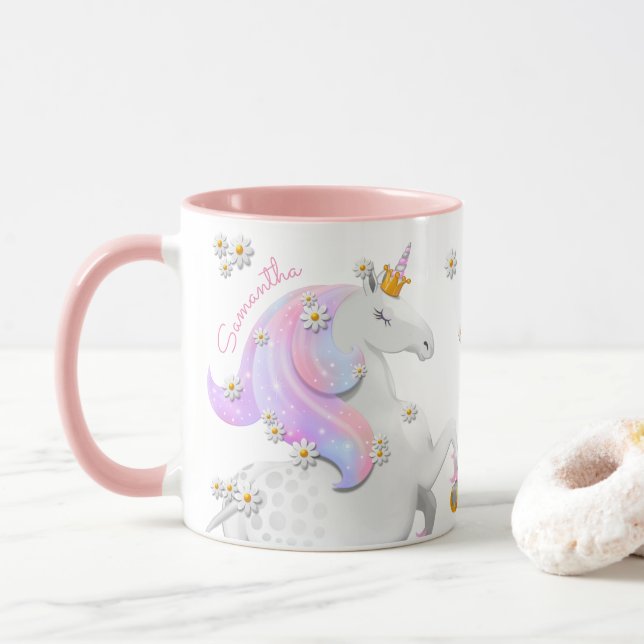 Rosa Einhorn Tasse (Mit Donut)