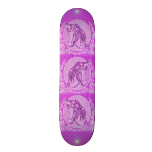 Rosa Einhörner Skateboard